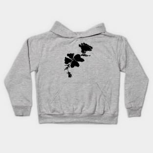 Picturesque Black Flower :) Kids Hoodie